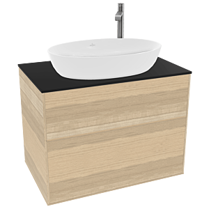 Villeroy and Boch Finion Villeroy and Boch Finion F87200PC 80x60.3cm, cover plate black matt, Oak Veneer
