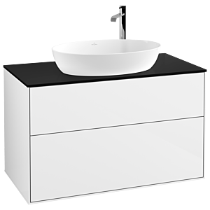 Villeroy and Boch Finion Villeroy and Boch Finion F88200GF 100x60.3cm, cover plate black matt, glossy white lacquer