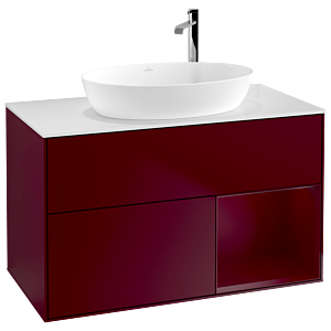 Villeroy and Boch Finion Villeroy and Boch Finion F901HBHB 100cm, cover plate white matt, shelves Peony matt lacquer, Peony Matt