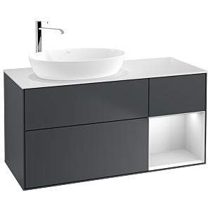 Villeroy and Boch Finion Villeroy and Boch Finion F931MTHG 120cm, cover plate white matt, shelves white matt lacquer, midnight Blue Matt Lacquer