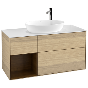 Villeroy and Boch Finion Villeroy and Boch Finion F941GNPC 120cm, cover plate white matt, shelves Walnut Veneer , Oak Veneer
