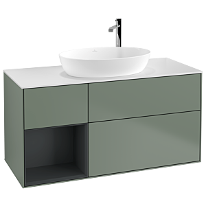 Villeroy and Boch Finion Villeroy and Boch Finion F941HGGM 120cm, cover plate white matt, shelves midnight matt lacquer, Olive Matt Lacquer