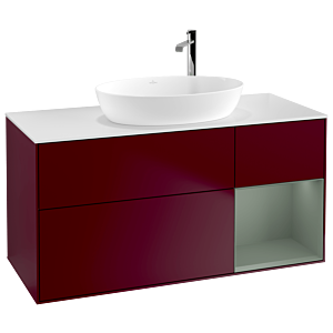 Villeroy and Boch Finion Villeroy and Boch Finion F951GMHB 120cm, cover plate white matt, shelves olive matt lacquer, Peony Matt