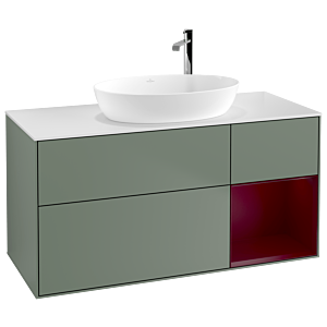 Villeroy and Boch Finion Villeroy and Boch Finion F951HBGM 120cm, cover plate white matt, shelves Peony matt lacquer, Olive Matt Lacquer