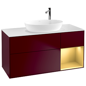 Villeroy and Boch Finion Villeroy and Boch Finion F951HFHB 120cm, cover plate white matt, shelves gold matt lacquer, Peony Matt