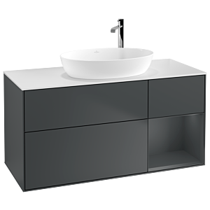 Villeroy and Boch Finion Villeroy and Boch Finion F951HGHG 120cm, cover plate white matt, shelves Midnight matt lacquer, Midnight Blue Matt Lacquer