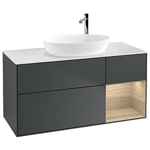 Villeroy and Boch Finion Villeroy and Boch Finion F951PCHG 120cm, cover plate white matt, shelves Oak Veneer , midnight Blue Matt Lacquer