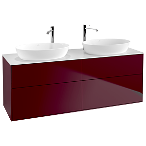 Villeroy und Boch Finion Waschtischunterschrank F96100HB 160x60,3cm, Abdeckplatte white matt, Peony Matt