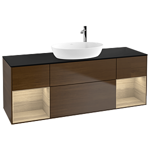 Villeroy and Boch Finion Villeroy and Boch Finion F982PCGN 160cm, cover plate black matt, shelves Oak Veneer , Oak Veneer veneer