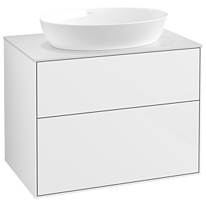 Villeroy und Boch Finion Waschtischunterschrank F99100GF 80x60,3cm, Abdeckplatte white matt, Glossy white lacquer