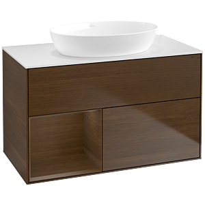 Villeroy and Boch Finion Villeroy and Boch Finion FA11GNGN 100cm, cover plate white matt, shelves Walnut Veneer , Walnut Veneer veneer