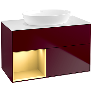 Villeroy and Boch Finion Villeroy and Boch Finion FA11HFHB 100cm, cover plate white matt, shelves gold matt lacquer, Peony Matt
