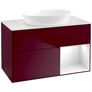 Villeroy and Boch Finion Villeroy and Boch Finion FA21GFHB 100cm, cover plate white matt, shelves Glossy white lacquer, Peony Matt