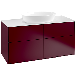 Villeroy und Boch Finion Waschtischunterschrank FA3100HB 120x60,3cm, Abdeckplatte white matt, Peony Matt