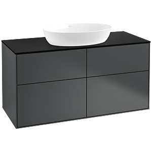Villeroy und Boch Finion Waschtischunterschrank FA3200HG 120x60,3cm, Abdeckplatte black matt, Midnight Blue Matt Lacquer