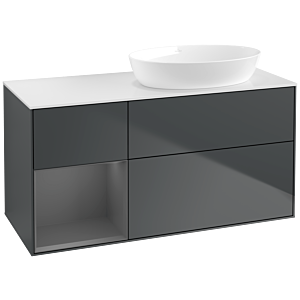 Villeroy and Boch Finion Villeroy and Boch Finion FA41GKHG 120cm, cover plate white matt, shelves anthracite matt lacquer, midnight Blue Matt Lacquer