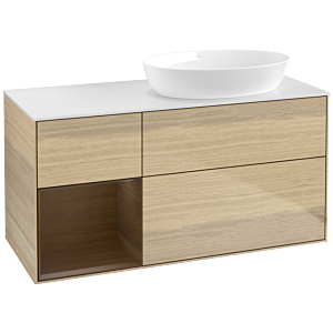 Villeroy and Boch Finion Villeroy and Boch Finion FA41GNPC 120cm, cover plate white matt, shelves Walnut Veneer , Oak Veneer