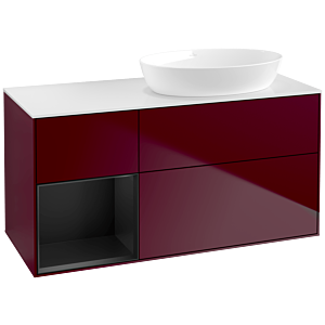 Villeroy and Boch Finion Villeroy and Boch Finion FA41PDHB 120cm, cover plate white matt, shelves black matt lacquer, Peony Matt
