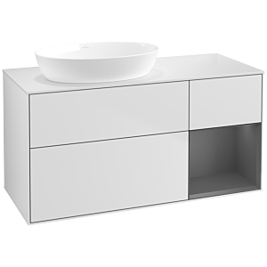 Villeroy and Boch Finion Villeroy and Boch Finion FA51GKMT 120cm, cover plate white matt, shelves anthracite matt lacquer, white matt lacquer