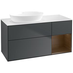 Villeroy and Boch Finion Villeroy and Boch Finion FA51GNHG 120cm, cover plate white matt, shelves Walnut Veneer , midnight Blue Matt Lacquer