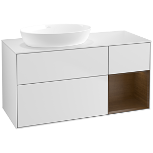 Villeroy and Boch Finion Villeroy and Boch Finion FA51GNMT 120cm, cover plate white matt, shelves Walnut Veneer , white matt lacquer