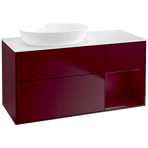 Villeroy und Boch Finion Waschtischunterschrank FA51HBHB 120cm, Abdeckplatte white matt, Regale Peony matt lacquer, Peony Matt