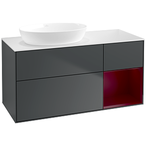 Villeroy and Boch Finion Villeroy and Boch Finion FA51HBHG 120cm, cover plate white matt, shelves Peony matt lacquer, midnight Blue Matt Lacquer