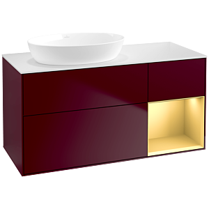 Villeroy and Boch Finion Villeroy and Boch Finion FA51HFHB 120cm, cover plate white matt, shelves gold matt lacquer, Peony Matt
