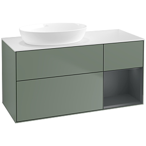 Villeroy and Boch Finion Villeroy and Boch Finion FA51HGGM 120cm, cover plate white matt, shelves midnight matt lacquer, Olive Matt Lacquer