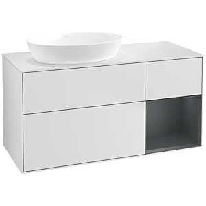 Villeroy and Boch Finion Villeroy and Boch Finion FA51HGMT 120cm, cover plate white matt, shelves midnight matt lacquer, white matt lacquer