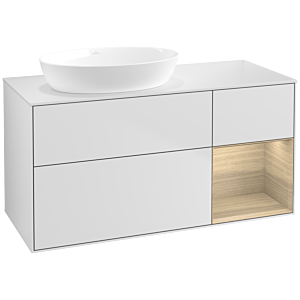 Villeroy and Boch Finion Villeroy and Boch Finion FA51PCMT 120cm, cover plate white matt, shelves Oak Veneer , white matt lacquer