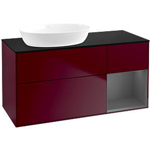 Villeroy and Boch Finion Villeroy and Boch Finion FA52GKHB 120cm, cover plate black matt, shelves anthracite matt lacquer, Peony Matt