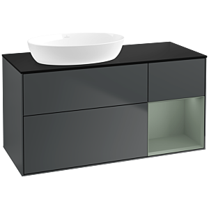 Villeroy and Boch Finion Villeroy and Boch Finion FA52GMHG 120cm, cover plate black matt, shelves olive matt lacquer, midnight Blue Matt Lacquer