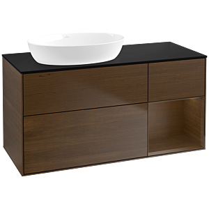 Villeroy and Boch Finion Villeroy and Boch Finion FA52GNGN 120cm, cover plate black matt, shelves Walnut Veneer , Walnut Veneer veneer