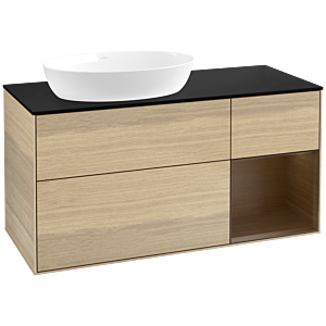 Villeroy and Boch Finion Villeroy and Boch Finion FA52GNPC 120cm, cover plate black matt, shelves Walnut Veneer , Oak Veneer