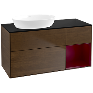 Villeroy and Boch Finion Villeroy and Boch Finion FA52HBGN 120cm, cover plate black matt, shelves Peony matt lacquer, Peony veneer