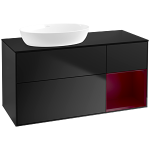 Villeroy and Boch Finion Villeroy and Boch Finion FA52HBPD 120cm, cover plate black matt, shelves Peony matt lacquer, black matt lacquer