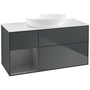Villeroy and Boch Finion Villeroy and Boch Finion FA61GKHG 120cm, cover plate white matt, shelves anthracite matt lacquer, midnight Blue Matt Lacquer