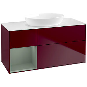 Villeroy and Boch Finion Villeroy and Boch Finion FA61GMHB 120cm, cover plate white matt, shelves olive matt lacquer, Peony Matt