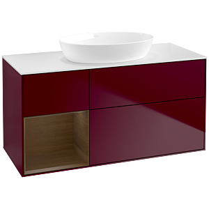 Villeroy and Boch Finion Villeroy and Boch Finion FA61GNHB 120cm, cover plate white matt, shelves Walnut Veneer , Peony Matt