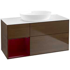 Villeroy and Boch Finion Villeroy and Boch Finion FA61HBGN 120cm, cover plate white matt, shelves Peony matt lacquer, Peony veneer