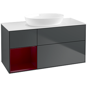 Villeroy and Boch Finion Villeroy and Boch Finion FA61HBHG 120cm, cover plate white matt, shelves Peony matt lacquer, midnight Blue Matt Lacquer