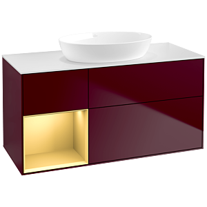 Villeroy and Boch Finion Villeroy and Boch Finion FA61HFHB 120cm, cover plate white matt, shelves gold matt lacquer, Peony Matt