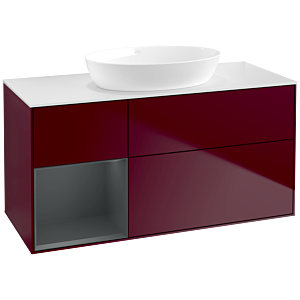 Villeroy and Boch Finion Villeroy and Boch Finion FA61HGHB 120cm, cover plate white matt, shelves midnight matt lacquer, Peony Matt