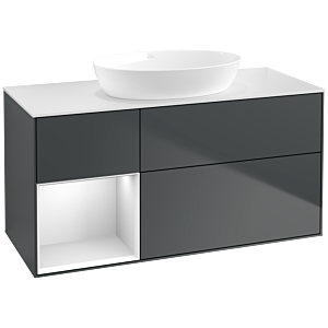 Villeroy and Boch Finion Villeroy and Boch Finion FA61MTHG 120cm, cover plate white matt, shelves white matt lacquer, midnight Blue Matt Lacquer