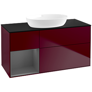 Villeroy and Boch Finion Villeroy and Boch Finion FA62GKHB 120cm, cover plate black matt, shelves anthracite matt lacquer, Peony Matt