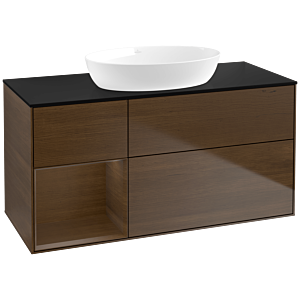 Villeroy and Boch Finion Villeroy and Boch Finion FA62GNGN 120cm, cover plate black matt, shelves Walnut Veneer , Walnut Veneer veneer