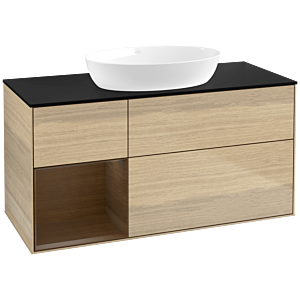 Villeroy and Boch Finion Villeroy and Boch Finion FA62GNPC 120cm, cover plate black matt, shelves Walnut Veneer , Oak Veneer