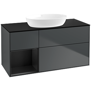 Villeroy and Boch Finion Villeroy and Boch Finion FA62PDHG 120cm, cover plate black matt, shelves black matt lacquer, midnight Blue Matt Lacquer