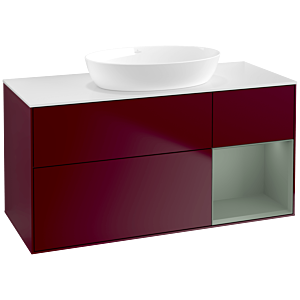 Villeroy and Boch Finion Villeroy and Boch Finion FA71GMHB 120cm, cover plate white matt, shelves olive matt lacquer, Peony Matt